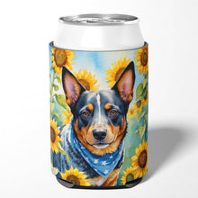 Load image into Gallery viewer, Australian Cattle Dog in Sunflowers Can or Bottle Hugger