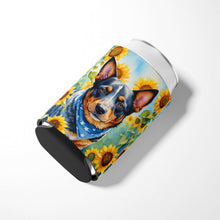 Load image into Gallery viewer, Australian Cattle Dog in Sunflowers Can or Bottle Hugger