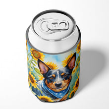 Load image into Gallery viewer, Australian Cattle Dog in Sunflowers Can or Bottle Hugger