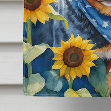 Load image into Gallery viewer, Australian Cattle Dog in Sunflowers House Flag