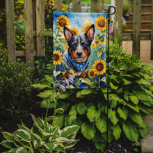 Load image into Gallery viewer, Australian Cattle Dog in Sunflowers Garden Flag – Bright Dog-Themed Yard Decor