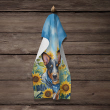 Load image into Gallery viewer, Australian Cattle Dog in Sunflowers Kitchen Towel