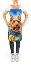 Load image into Gallery viewer, Australian Terrier in Sunflowers Apron – Artist-Designed Kitchen, BBQ &amp; Craft Apron