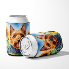 Load image into Gallery viewer, Australian Terrier in Sunflowers Can or Bottle Hugger