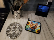 Load image into Gallery viewer, Australian Terrier in Sunflowers Pot Holders - Set of 2 Decorative Kitchen Helpers | Made in the USA