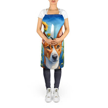 Load image into Gallery viewer, Basenji in Sunflowers Apron – Artist-Designed Kitchen, BBQ &amp; Craft Apron