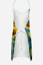 Load image into Gallery viewer, Basset Hound in Sunflowers Apron – Artist-Designed Kitchen, BBQ &amp; Craft Apron