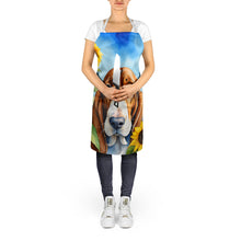 Load image into Gallery viewer, Basset Hound in Sunflowers Apron – Artist-Designed Kitchen, BBQ &amp; Craft Apron