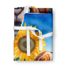 Load image into Gallery viewer, Basset Hound in Sunflowers Apron – Artist-Designed Kitchen, BBQ &amp; Craft Apron