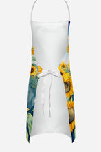 Load image into Gallery viewer, Basset Hound in Sunflowers Apron – Artist-Designed Kitchen, BBQ &amp; Craft Apron
