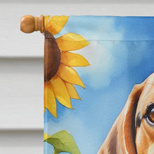 Load image into Gallery viewer, Beagle in Sunflowers House Flag