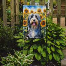 Load image into Gallery viewer, Bearded Collie in Sunflowers Garden Flag – Bright Dog-Themed Yard Decor