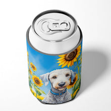 Load image into Gallery viewer, Bedlington Terrier in Sunflowers Can or Bottle Hugger