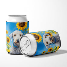 Load image into Gallery viewer, Bedlington Terrier in Sunflowers Can or Bottle Hugger