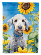 Load image into Gallery viewer, Bedlington Terrier in Sunflowers House Flag