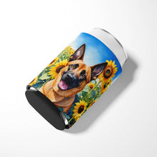 Load image into Gallery viewer, Belgian Malinois in Sunflowers Can or Bottle Hugger