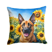 Load image into Gallery viewer, Belgian Malinois in Sunflowers Throw Pillow