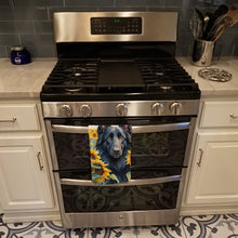 Load image into Gallery viewer, Belgian Sheepdog in Sunflowers Kitchen Towel