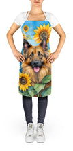 Load image into Gallery viewer, Belgian Tervuren in Sunflowers Apron – Artist-Designed Kitchen, BBQ &amp; Craft Apron