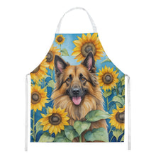Load image into Gallery viewer, Belgian Tervuren in Sunflowers Apron – Artist-Designed Kitchen, BBQ &amp; Craft Apron