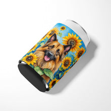 Load image into Gallery viewer, Belgian Tervuren in Sunflowers Can or Bottle Hugger