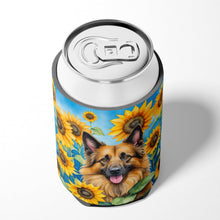 Load image into Gallery viewer, Belgian Tervuren in Sunflowers Can or Bottle Hugger