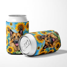 Load image into Gallery viewer, Belgian Tervuren in Sunflowers Can or Bottle Hugger