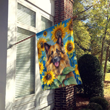 Load image into Gallery viewer, Belgian Tervuren in Sunflowers House Flag