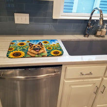 Load image into Gallery viewer, Belgian Tervuren in Sunflowers Dish Drying Mat Absorbent Dish Drying Mat Pad for Kitchen Counter Dish Drainer Mat for Countertop, 14 x 21", Multicolor