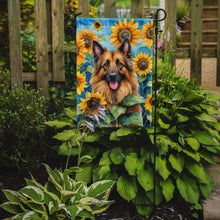 Load image into Gallery viewer, Belgian Tervuren in Sunflowers Garden Flag – Bright Dog-Themed Yard Decor
