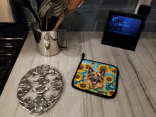 Load image into Gallery viewer, Belgian Tervuren in Sunflowers Pot Holders - Set of 2 Decorative Kitchen Helpers | Made in the USA