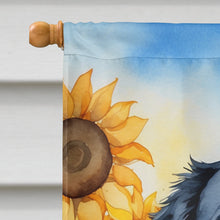 Load image into Gallery viewer, Bernese Mountain Dog in Sunflowers House Flag