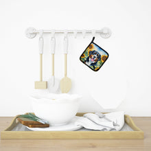 Load image into Gallery viewer, Bernese Mountain Dog in Sunflowers Pot Holders - Set of 2 Decorative Kitchen Helpers | Made in the USA