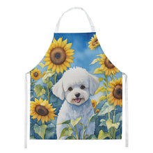 Load image into Gallery viewer, Bichon Frise in Sunflowers Apron – Artist-Designed Kitchen, BBQ &amp; Craft Apron