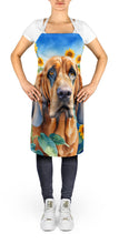 Load image into Gallery viewer, Bloodhound in Sunflowers Apron – Artist-Designed Kitchen, BBQ &amp; Craft Apron