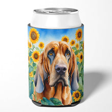 Load image into Gallery viewer, Bloodhound in Sunflowers Can or Bottle Hugger