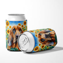 Load image into Gallery viewer, Bloodhound in Sunflowers Can or Bottle Hugger