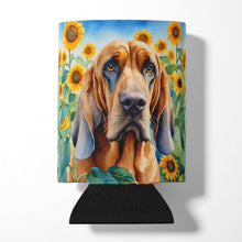 Load image into Gallery viewer, Bloodhound in Sunflowers Can or Bottle Hugger