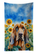 Load image into Gallery viewer, Bloodhound in Sunflowers Kitchen Towel