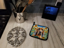 Load image into Gallery viewer, Bloodhound in Sunflowers Pot Holders - Set of 2 Decorative Kitchen Helpers | Made in the USA