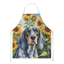 Load image into Gallery viewer, Bluetick Coonhound in Sunflowers Apron – Artist-Designed Kitchen, BBQ &amp; Craft Apron