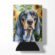 Load image into Gallery viewer, Bluetick Coonhound in Sunflowers Can or Bottle Hugger
