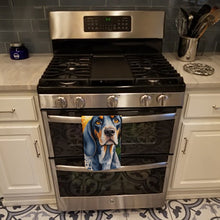 Load image into Gallery viewer, Bluetick Coonhound in Sunflowers Kitchen Towel