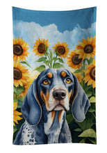 Load image into Gallery viewer, Bluetick Coonhound in Sunflowers Kitchen Towel