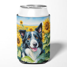 Load image into Gallery viewer, Border Collie in Sunflowers Can or Bottle Hugger