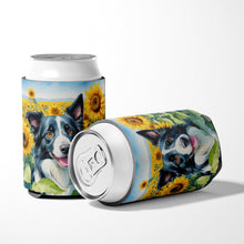 Load image into Gallery viewer, Border Collie in Sunflowers Can or Bottle Hugger