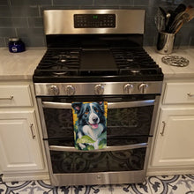 Load image into Gallery viewer, Border Collie in Sunflowers Kitchen Towel