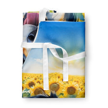Load image into Gallery viewer, Border Collie in Sunflowers Apron – Artist-Designed Kitchen, BBQ &amp; Craft Apron