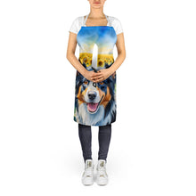 Load image into Gallery viewer, Border Collie in Sunflowers Apron – Artist-Designed Kitchen, BBQ &amp; Craft Apron