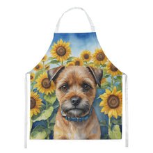 Load image into Gallery viewer, Border Terrier in Sunflowers Apron – Artist-Designed Kitchen, BBQ &amp; Craft Apron